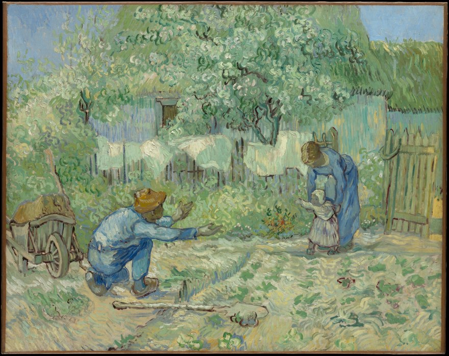 Famiglia – VIncent van Gogh – First steps, after Millet (1890) – MOMA